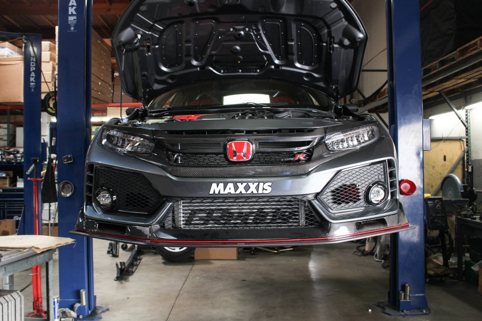 EVS Tuning - Carbon Front Lip Splitter, V2 (Honda Civic Type R FK8 17-21)