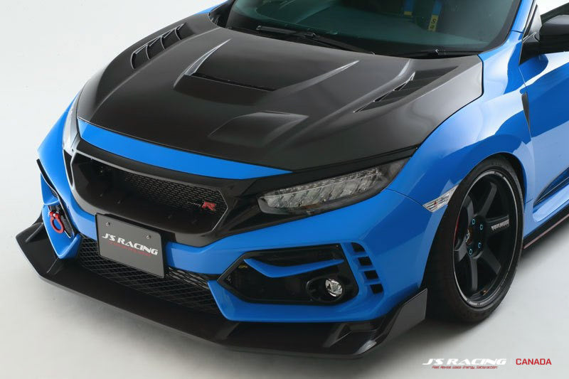J's Racing - Front Lip Spoiler, Type S, Carbon (Honda Civic Type R FK8)