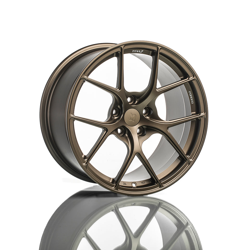 Titan 7 - T-S5 Wheel, 19x9 +48 / 19x11 +52, 5x130, Techna Bronze (Porsche Cayman GT4 718 / 981)