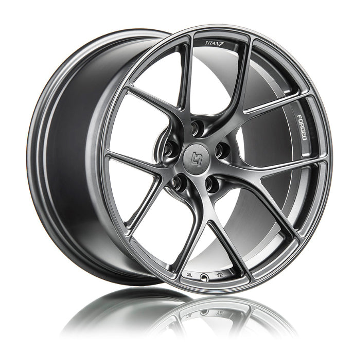 Titan 7 - T-S5 Wheel, 18x9.5 +45, 5x120, Satin Titanium (Honda Civic Type R FK8 / FL5, Acura Integra Type S DE5) *Pair Only*